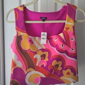 Express Multicolor Swirl Tank Top Size Medium
